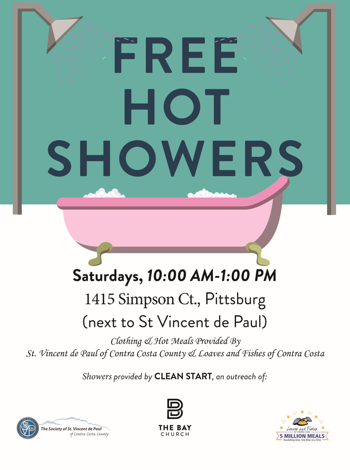 Programs: Shower Program - St. Vincent de Paul of Contra Costa County